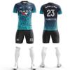 Football Training Suit Set, Men's Breathable Short Sleeved Jersey Two-piece Set