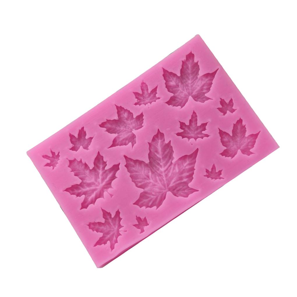 Leaf Fondant 3D Maple Leaf Rose Shaped Leaves DIY Cake Mold Cupcake Decoration Tool