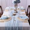 Hochzeitsdekoration Tischläufer, Natürliches Rohkanten-Design, Teetisch Stuhl Dekoration, Perfekt für Hochzeit Geburtstag Party Feiertag