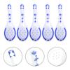 5 Pcs Korean Soup Spoon Bulk Spoons Chinese Porcelain Multi-function Style Scoop Tableware Noodle