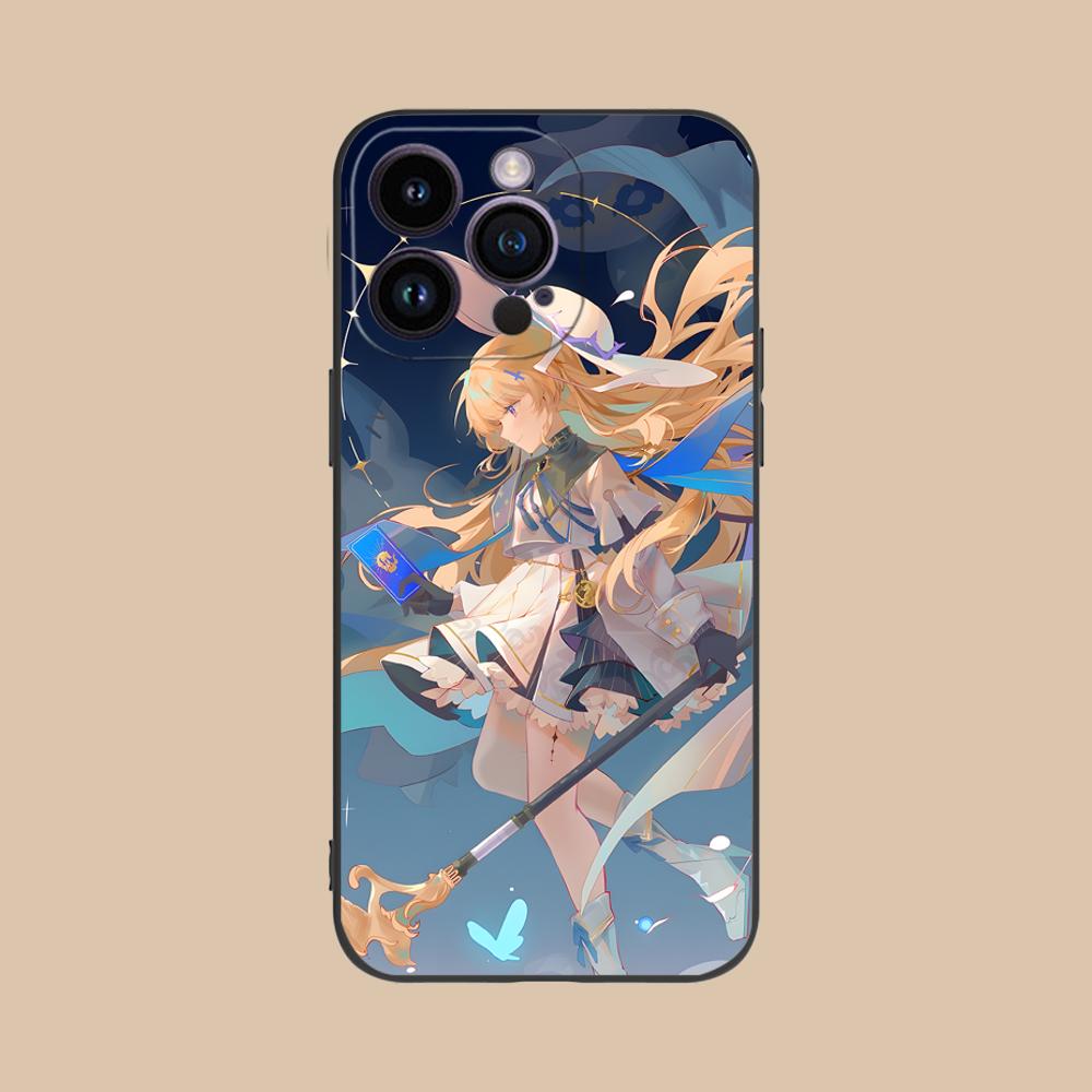 Wuthering Waves Phoebe Telefoonhoesje voor iPhone 17 16 15 14 13 12 11 X XR XS 8 7 Air Pro Max Plus Mini Kleurrijk Hoesje Mooi Hoesje