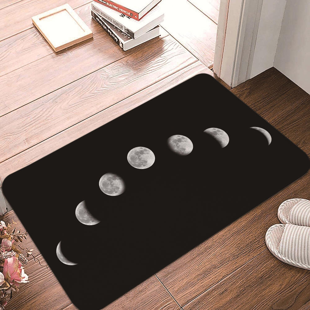 Non-slip Rug Washable Lunar Eclipse Printed Entrance Door Mat Simple Living Room Bedroom Kitchen Rug