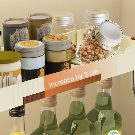 2-Tier Kitchen Counter Organizer Storage Shelf with Drip Trays Countertop Organizer Rack for Bottles And Jars Kitchen Bathroom