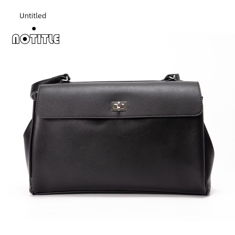 

American College Large Capacity Tote Bag One Shoulder Shoulder Portable Underarm Bag JK Girl Bag Untitled Notitle Black