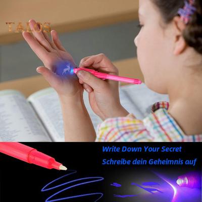 12Pcs Invisible Ink Pen with UV Light Party Favors Message Spy Pen Goodie Bag Stuffers Mystery Solving Pen