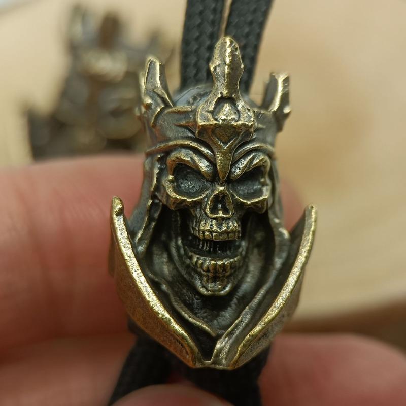 1pcs Vintage Brass 6mm Hole Screaming Skull Keychain Pendant Backpack Pendant Vintage Brass Crafts Classic Brass Vintage Brass Crafts