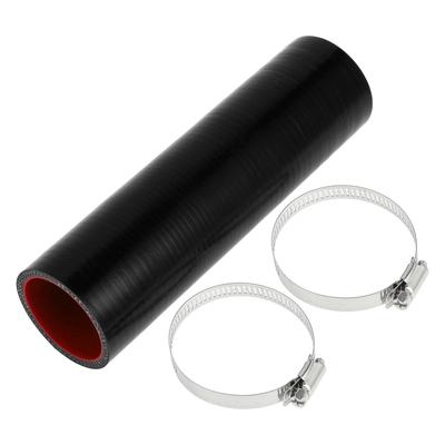 X AUTOHAUX 1 Zestaw Średnica Wewnętrzna 48mm/1.89" Długość 200mm/7.87" Kąt 0 Stopni Prosty Czarny Czerwony
