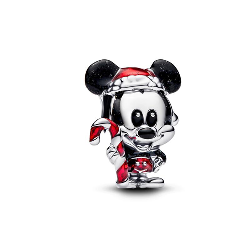 Disney Mickey Minnie Friends Dangle Charm Beads European Silver Bracelet Necklace DIY Jewelry Gift for Kids