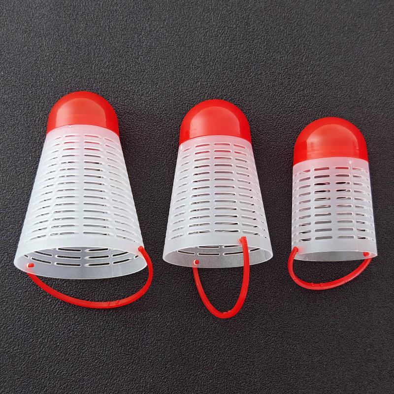 Fishing Ground Bait Feeder with Line Feather Shuttle Type Bait Launcher, Long Cast Black Pit Tool for Wild Fishing
