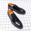 Fashion Classic Men Height-increasing Derby Shoes Men Thick-soled Anti-slip Lace-up Business Office Brand Leather Shoes Men Sizes 38-46