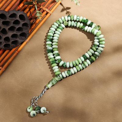 Handmade 99-Bead Muslim Tasbih Prayer Rosary: Middle Eastern Festival Beaded Jewelry