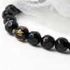 Jubis Wish Gold Rosary Bracelet Natural Stone Onyx Cut
