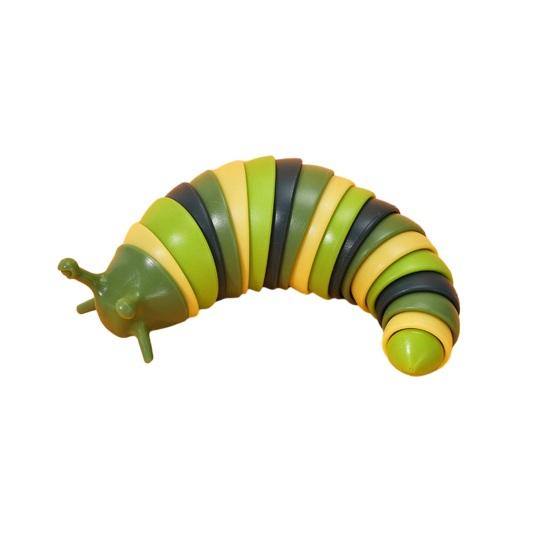 Colorful Caterpillar Fidget Toy Funny Bendable Cute Portable Stress Relief Decompression Kids Adults Slug Sensory Toy Birthday Gift