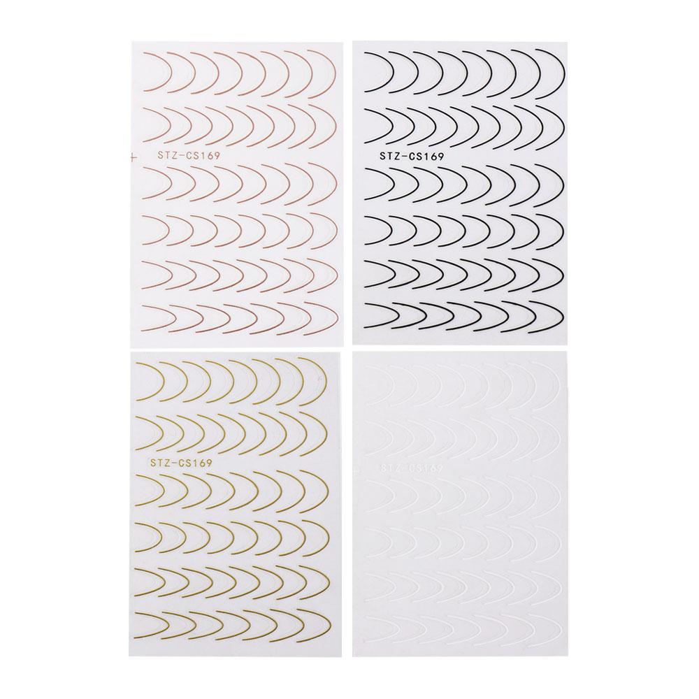 Pattern Self Adhesive Manicure Stripe Nails Decals Nail Art Decoration 3D Lines Nail Sticker