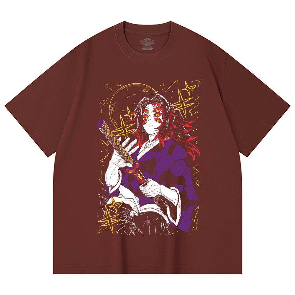 230 Gsm 100% Cotton Demon Slayer V35 Kokushibo Print Unisex Heavy Cotton T Shirt