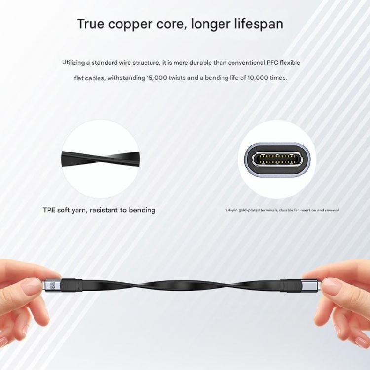 Durability USB4 Data Cable Builts with Aluminum TPE Coating for Longevity Supports 40Gbps Data 8K Video 240W Charging