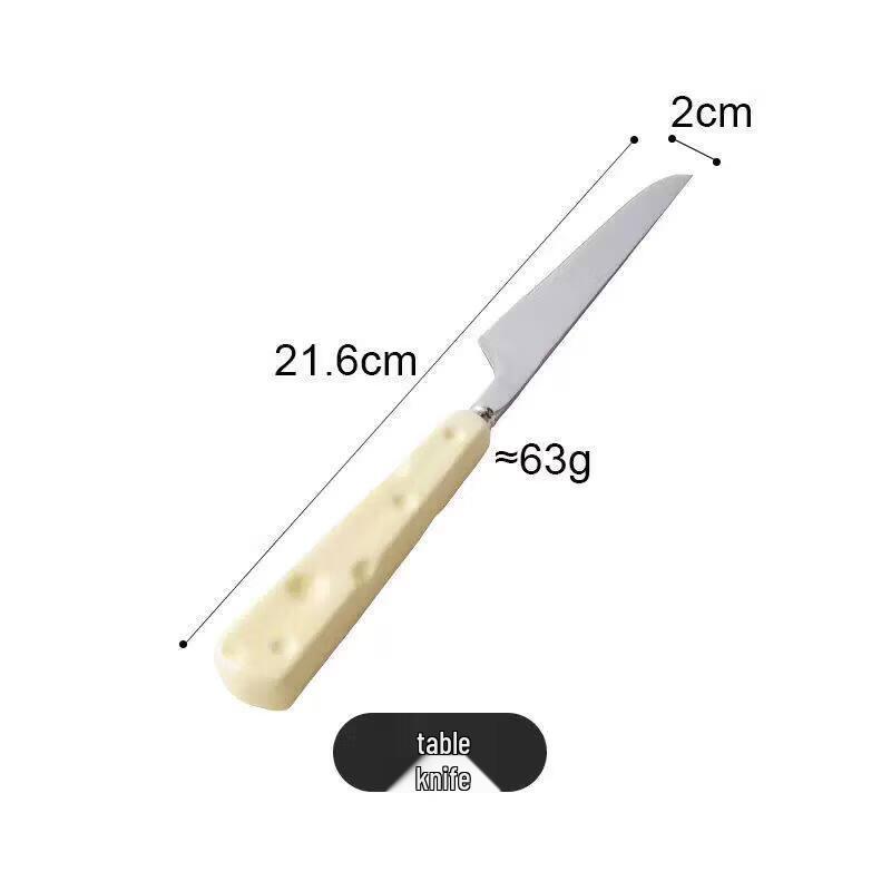 Qiwei Stainless Steel Cheese Fork & Spoon Set
