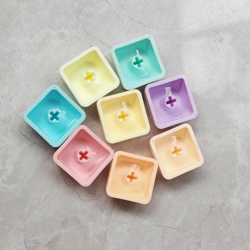 Rainbow PBT Keycaps with Mirror Polishing MOA Profile for Mechanical Keyboards Ensuring Longevity and Anti Fade Performances