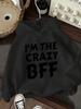 New Autumn And Winter Girls' Hooded Sweatshirt, Stylish And Comfortable, Warm Print Hoodie Top