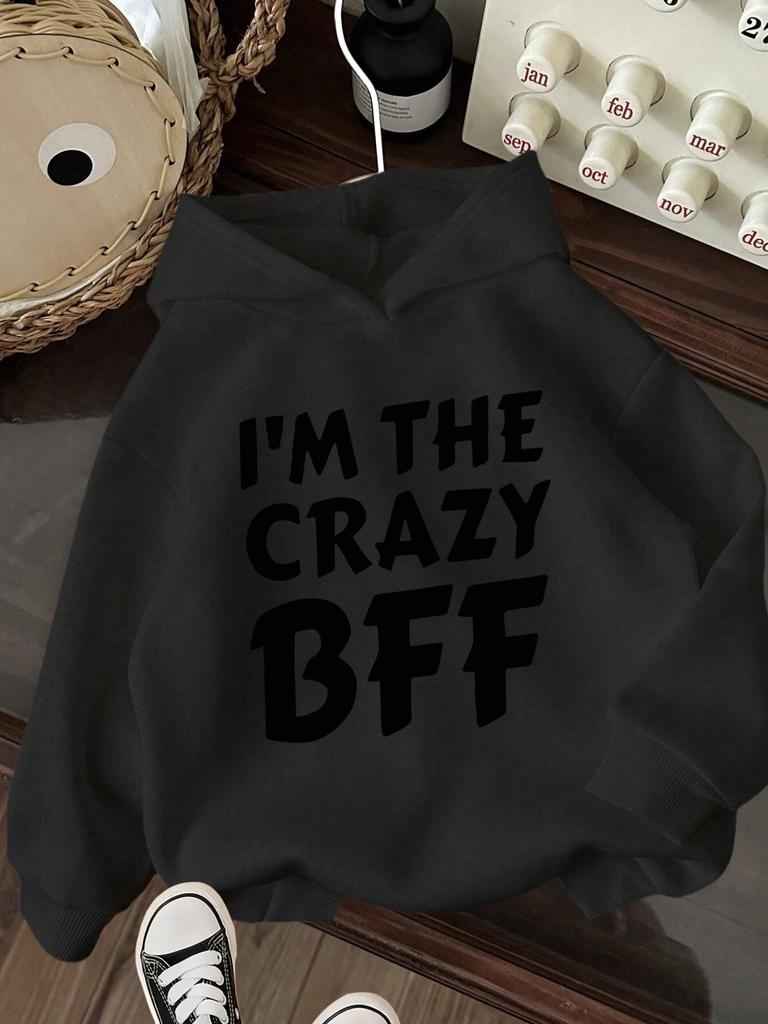New Autumn And Winter Girls' Hooded Sweatshirt, Stylish And Comfortable, Warm Print Hoodie Top