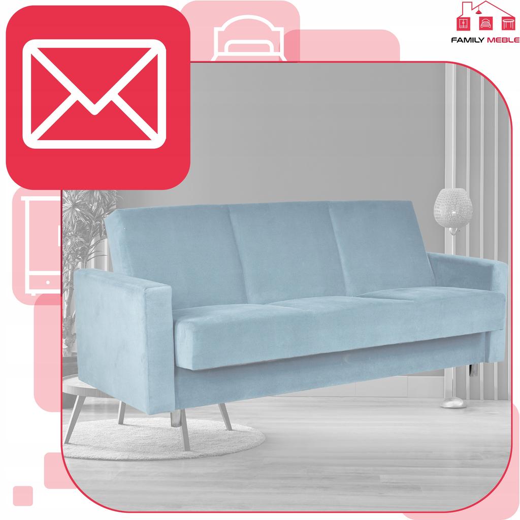 Sofa Sofa Alicja Sofa Bed Bonell Bed Family Furniture Blue