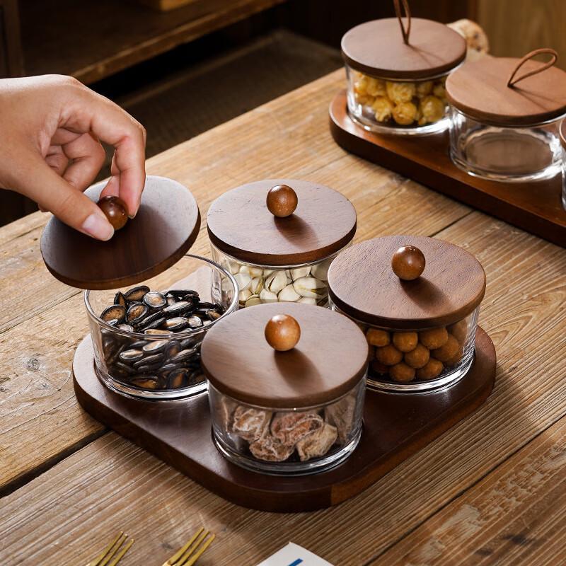 WY Vintage Divided Glass Snack & Fruit Plate