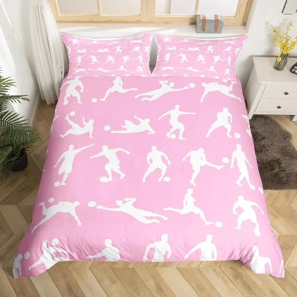 Set Biancheria da Letto Basket Misura Singola Bambini Copripiumino Giocatore di Basket Adolescenti Palla Gaming Copripiumino Sportivo Copripiumino a Tema