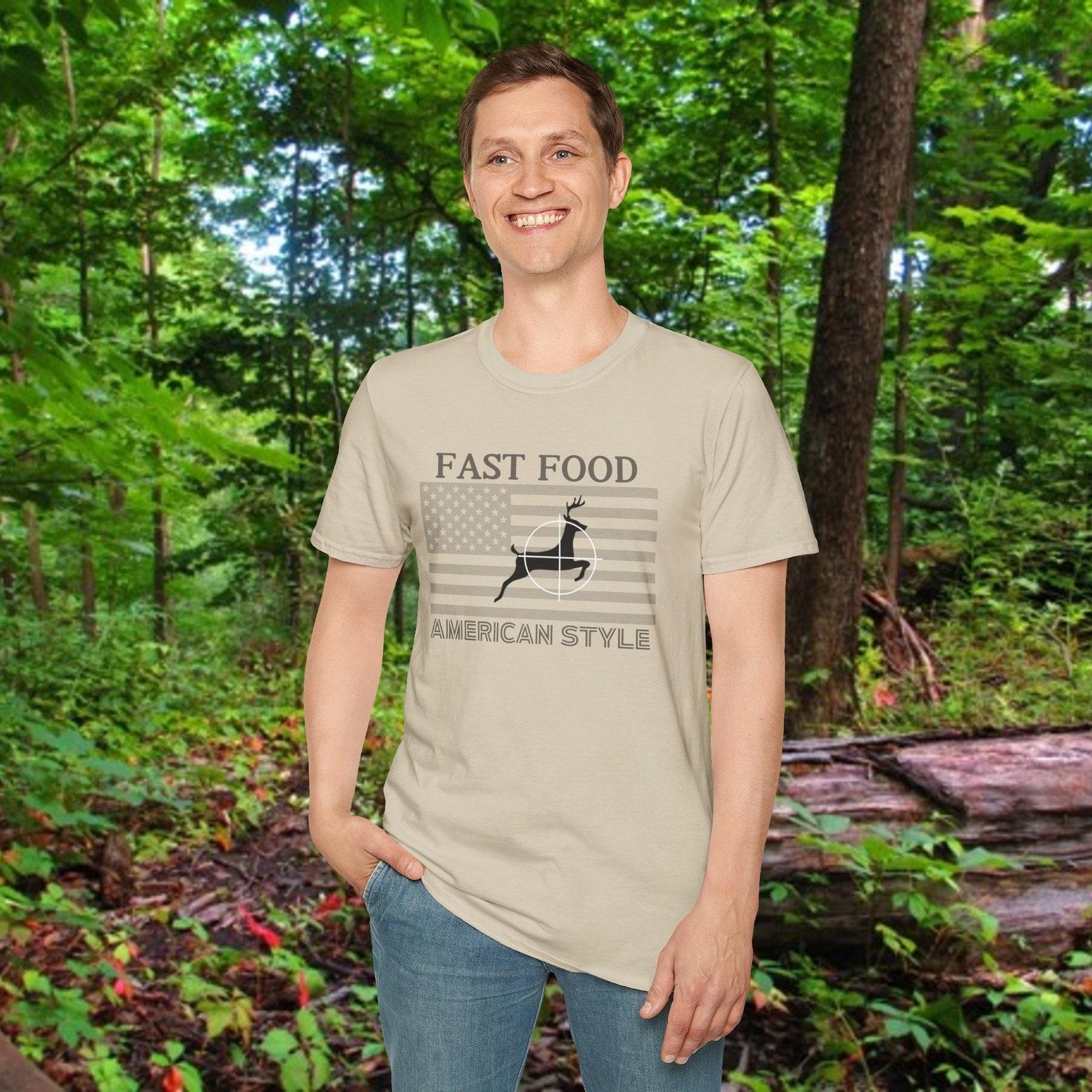 Fast Food American Style (BLK) TSHirt - Gifts for our favorite deer hunters! 3XL