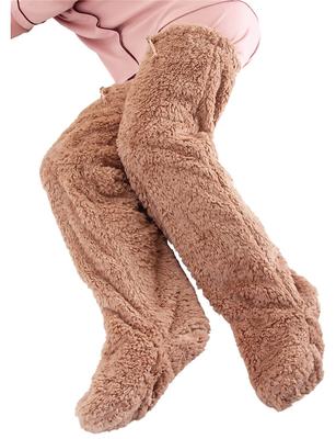 Room Extremely Long Cover for Comes with L Size [Afax] Socks, Warm, Legs, Stopper, Brown,