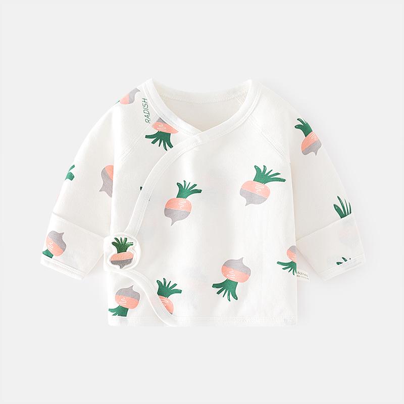 Neugeborenen Knochenlose Baumwolle Klettverschluss Pyjamas - Frühling/Herbst Halbrücken-Outfit
