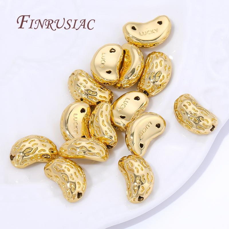 14x9mm 18K Gold Plated Brass Irregular Beads For Jewelry Making,Decorative Beads,Bracelets Spacers Bead DIY Accessories