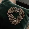 Hollow Loop Brooch Rhinestone Twisting Brooch, Decorative Lapel Pin Clip for Men Women, Sweater Cardigan Coat Suit Jewelry Accessories