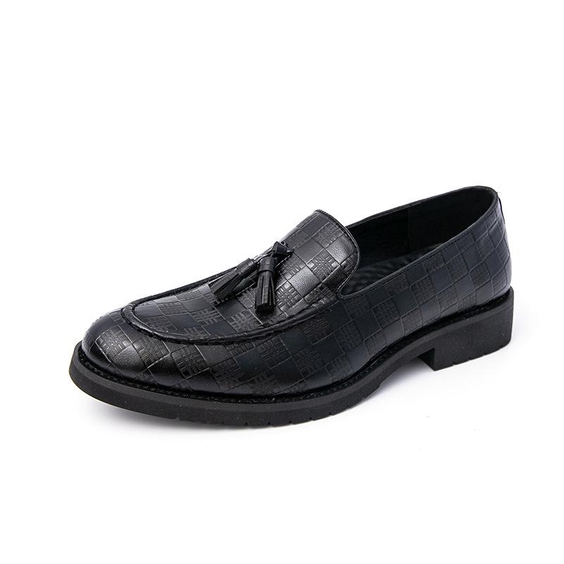 

Мужские кожаные лоферы с кисточками больших размеров - Повседневные слипоны для вождения 39 чёрный