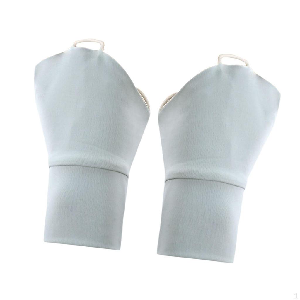 Summer Sunblock Gloves Short Comfortable Fingerless Mittens Hand Protection for Camping