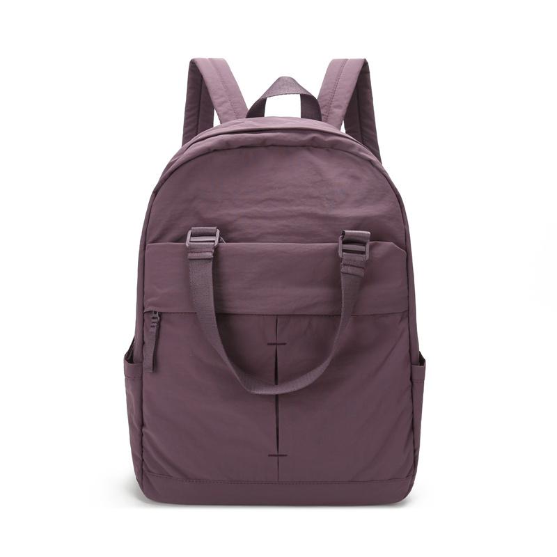 Men Solid Color Backpack Women's Large Capacity Lightweight Backpack Student Travel Bag