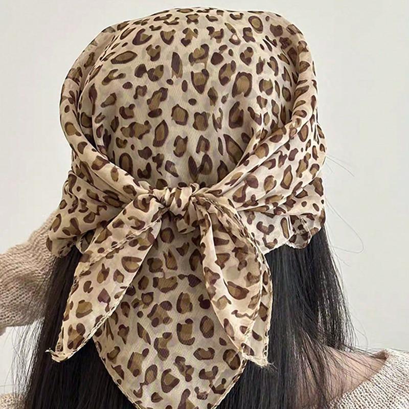 

Женский ретро-платок с леопардовым принтом в американском стиле хип-хоп-стрит-панк