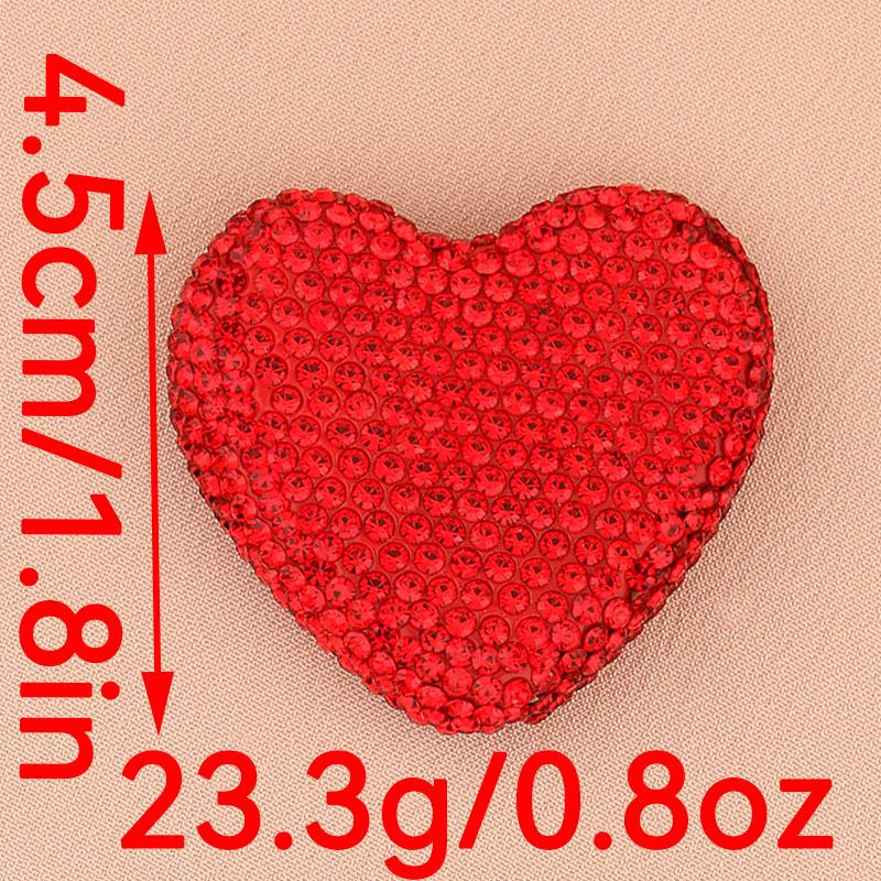 

45mm Red Heart Rhinestone Polymer Clay Beads for DIY Jewelry & Phone Charms