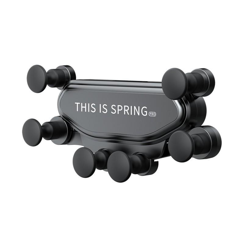 Gravity Car Phone Holder: Silent Six-Point Retraction, Weight-Reducing, Air Vent Mount for Stable Navigation