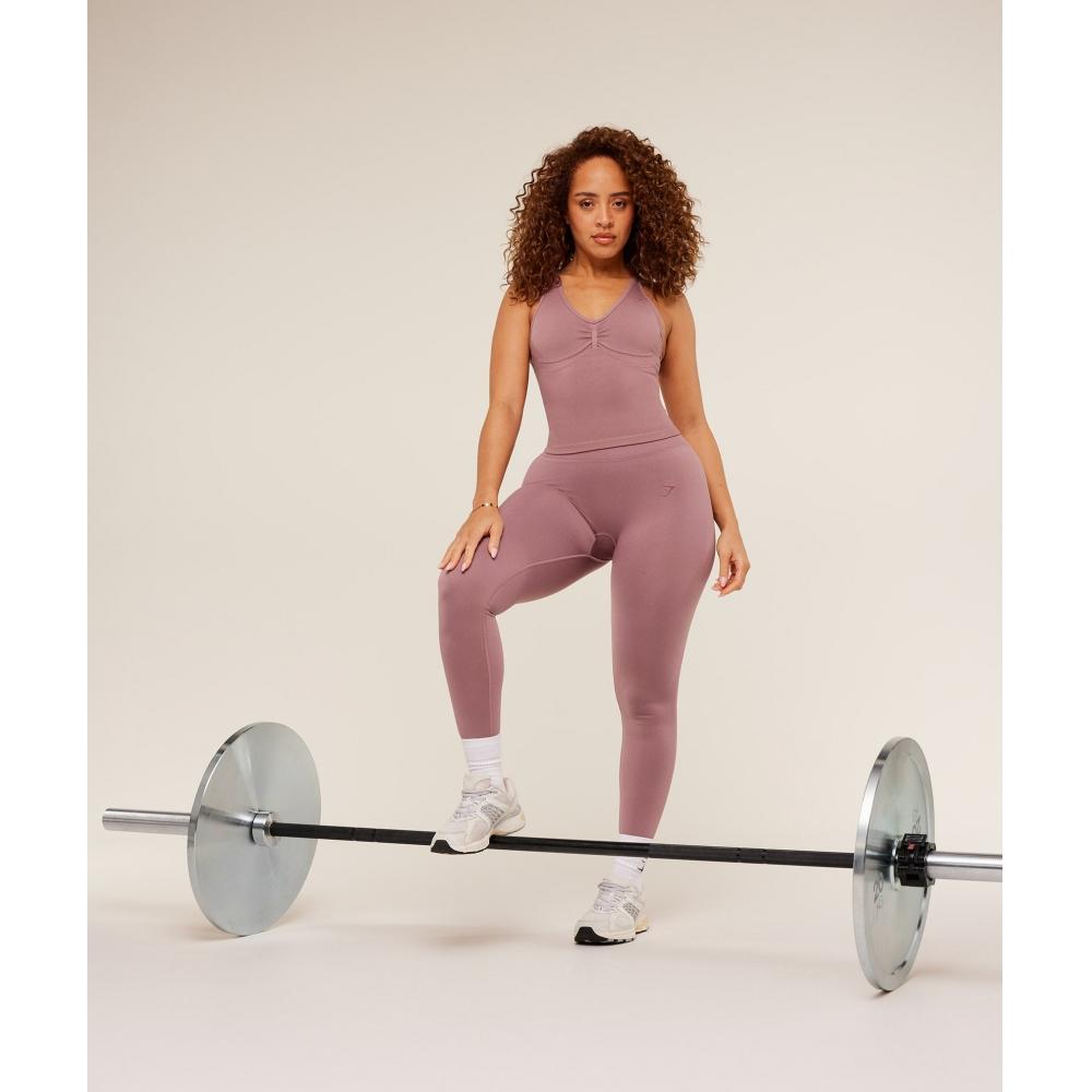 Gymshark Top fără cusături Lift cu suport integrat Roz Calm B6b8q Kcpd