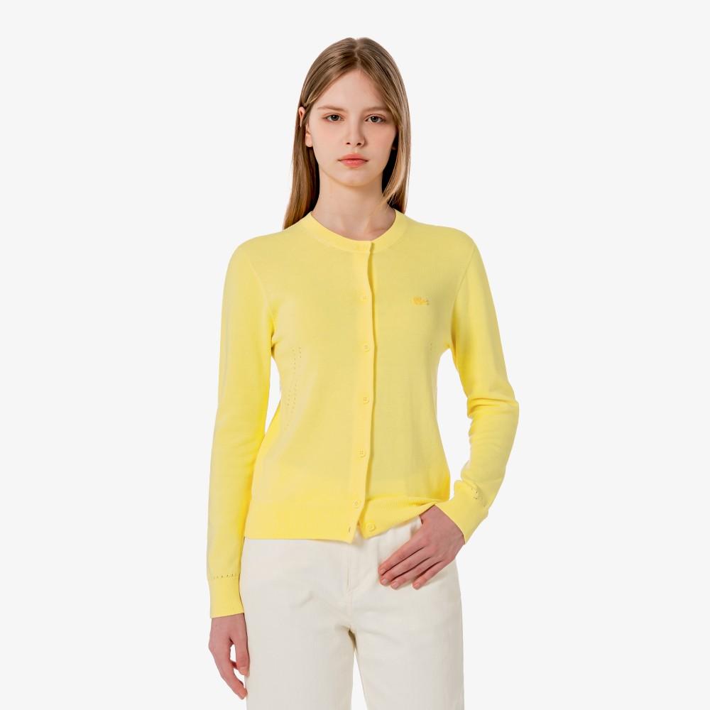 Lacoste Women's Light Cotton Crewneck Cardigan AF5023-56G107