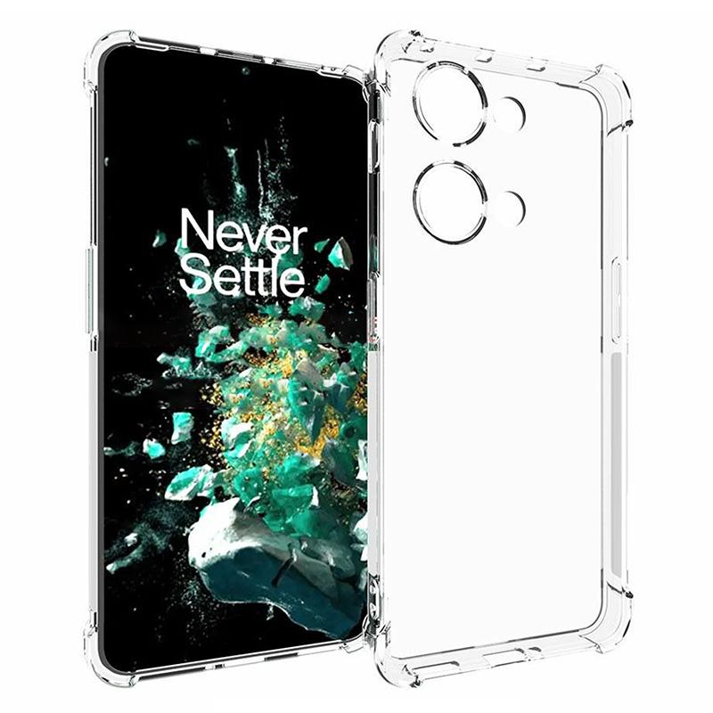 

For OnePlus Nord 3 5G/Ace 2V Drop-proof Four Corner Airbag Corner TPU Cover Anti-Slip Transparent Cell Phone Case A