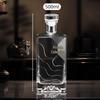 500ml Water Ripple Volcanic Base Transparent Baijiu Bottle Set - Original Pulp Glass Collection Series.