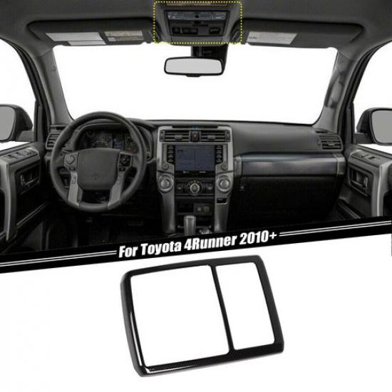 Inner Reading Light Lamp Panel Cover Trim Frame For 4runner 2010+ Carbon Fiber