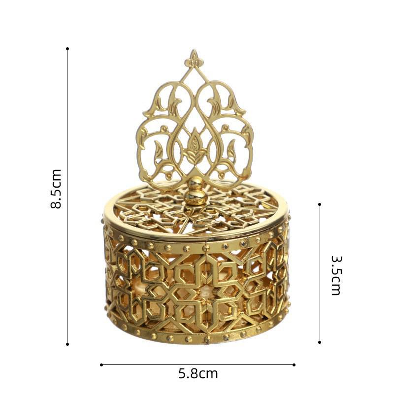 Golden Candy Box Middle East Arab Wedding Party Round Gift Box For Festival Celebration