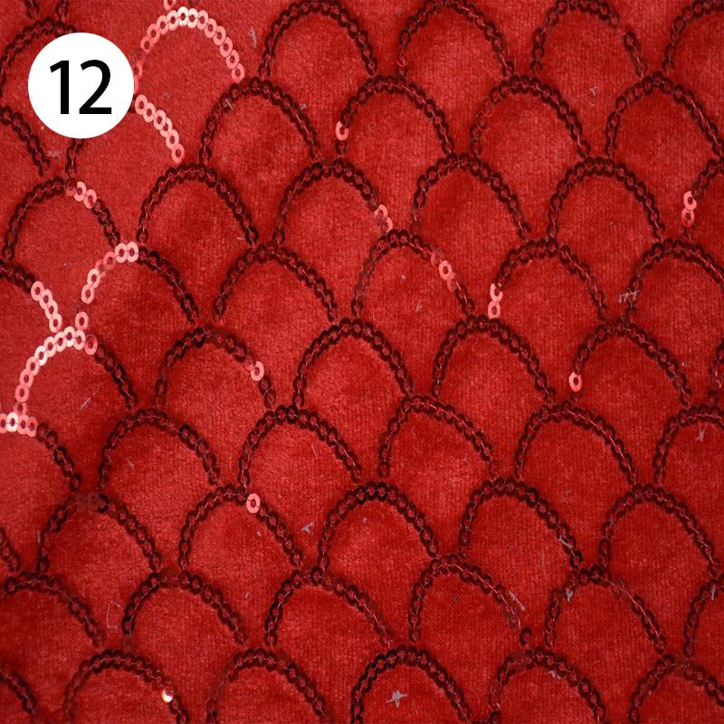 1 Yard Samt Paillettenstoff Weihnachten Schneeflocke Bestickter Stoff DIY Weihnachtsbekleidung Schuhe Hüte Chinesisches Neujahr Handarbeiten