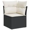 VidaXL Garden Lounge Set 6 Pcs with Cushions Black Braided Resin 3226014