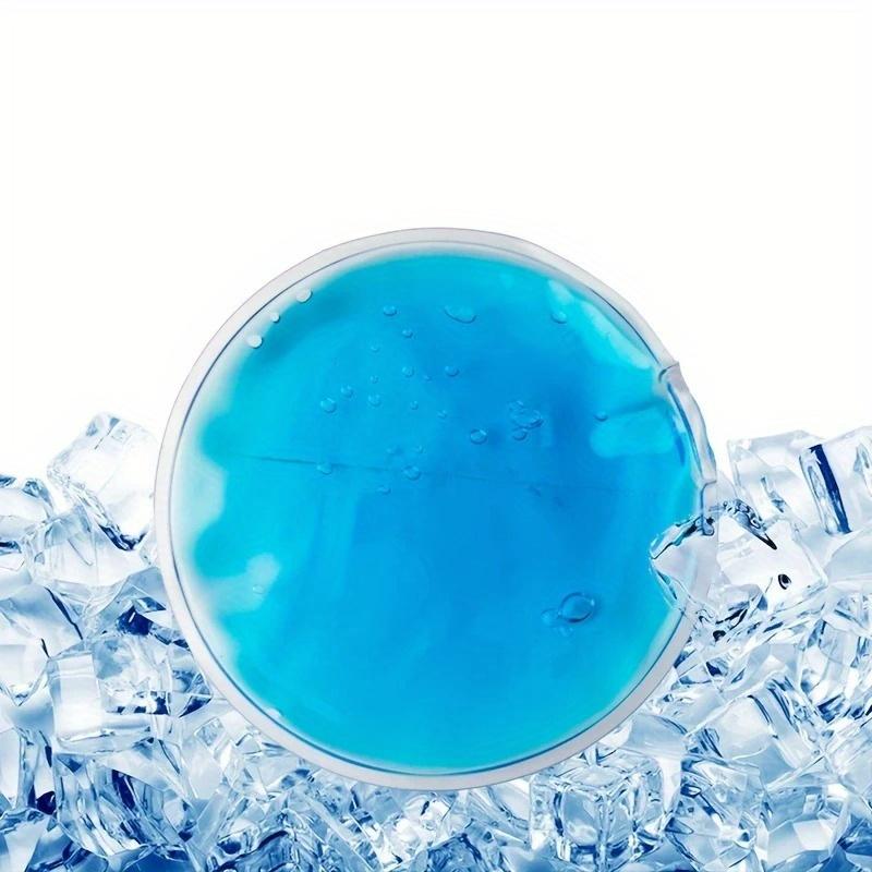 4pcs Reusable Gel Ice Pack Hot Cold Compress, Small Round Ice Packs for Body Pain Relief, Perfect for Family & Travel Use
