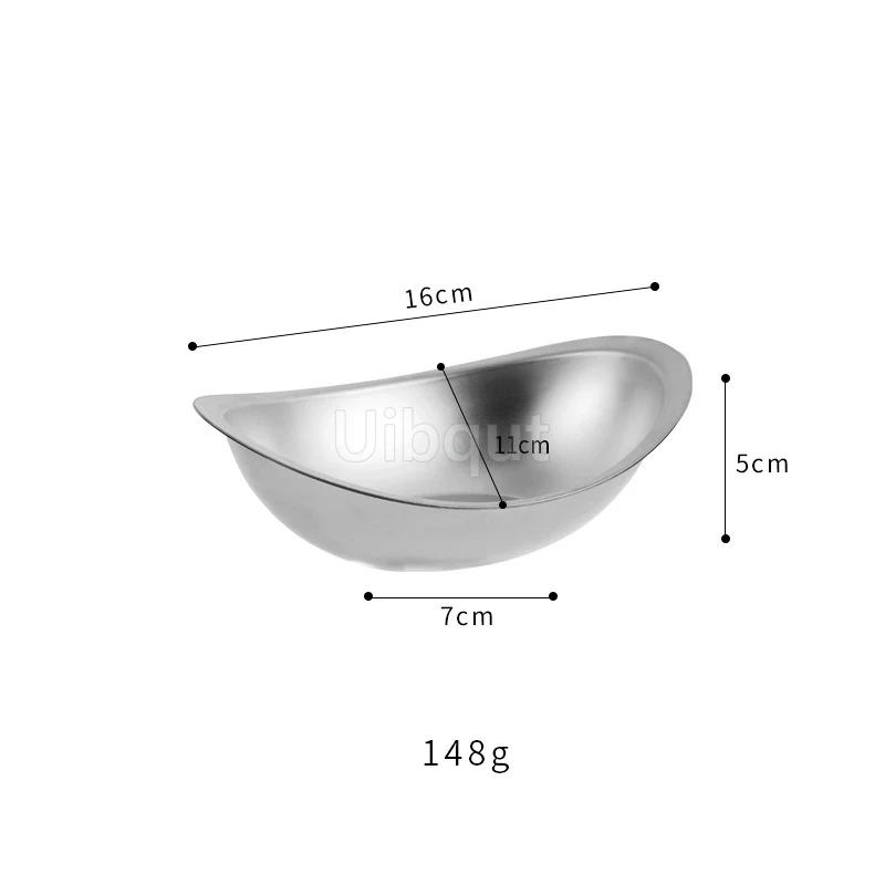 Snack bowl of hot pot shop Dessert bowls Korean cuisine tableware Creative gold ingot bowl Ramen 304 stainless steel salad bowls