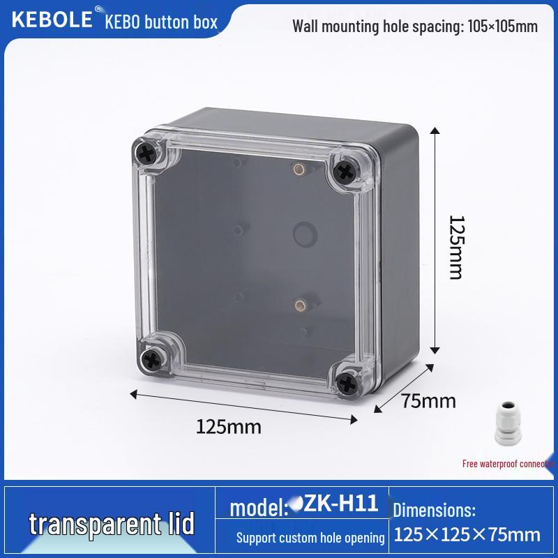 Transparent Waterproof ABS Plastic Junction Box for Indoor/Outdoor Power Supply & Monitor