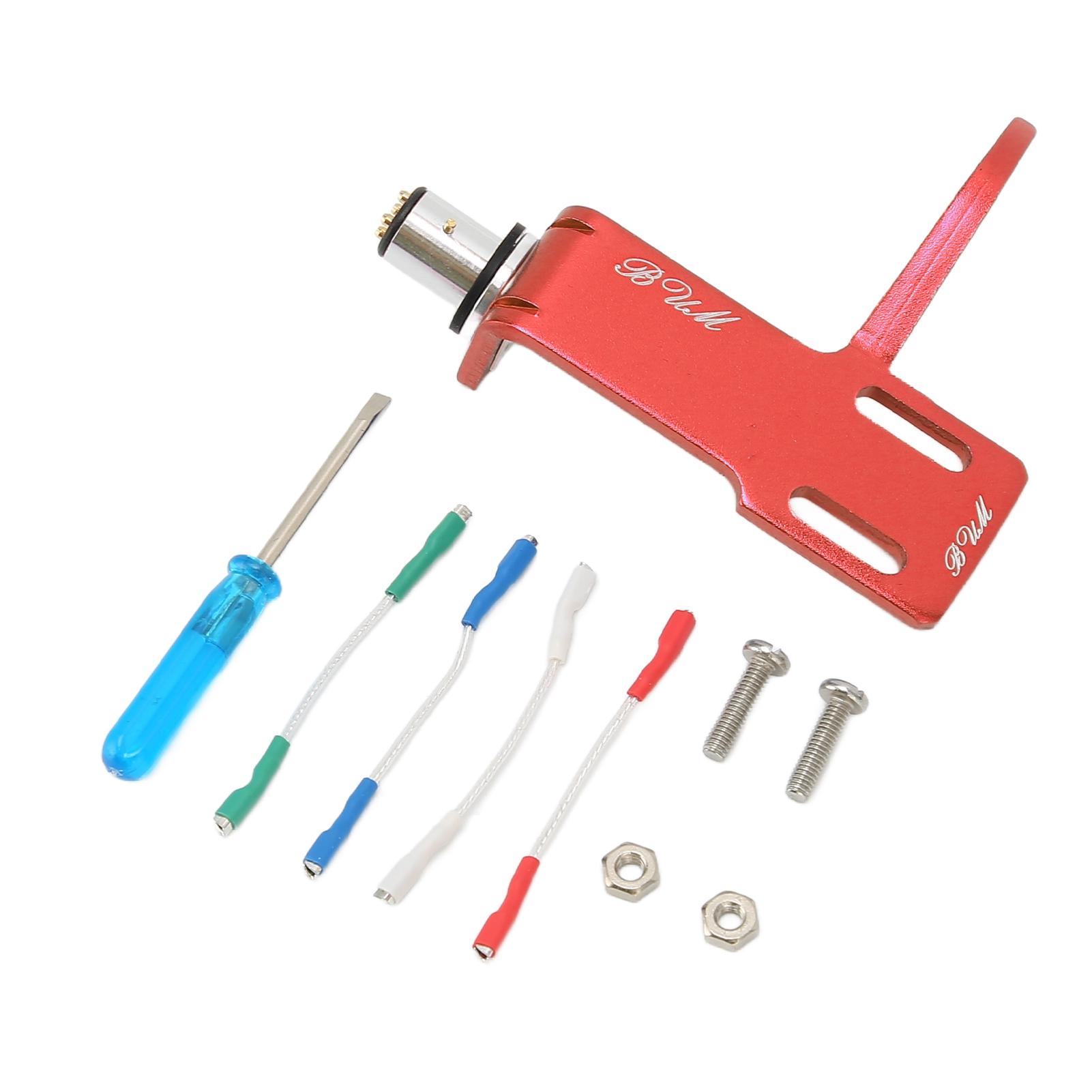 

Держатель картриджа для проигрывателя виниловых пластинок из алюминиевого сплава, синий красный